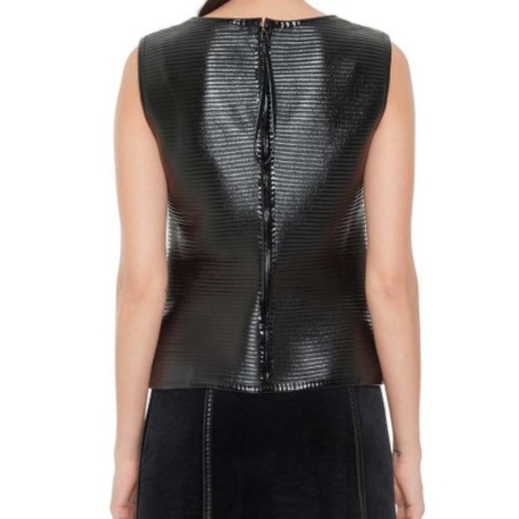 NWT Leon Max | Black Metallic Sleeveless Top - M - Picture 3 of 8